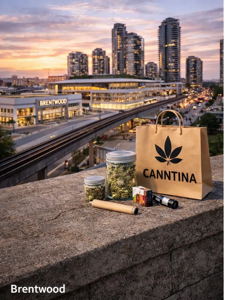 Cannabis delivery in Brentwood Burnaby from Canntina Cannabis