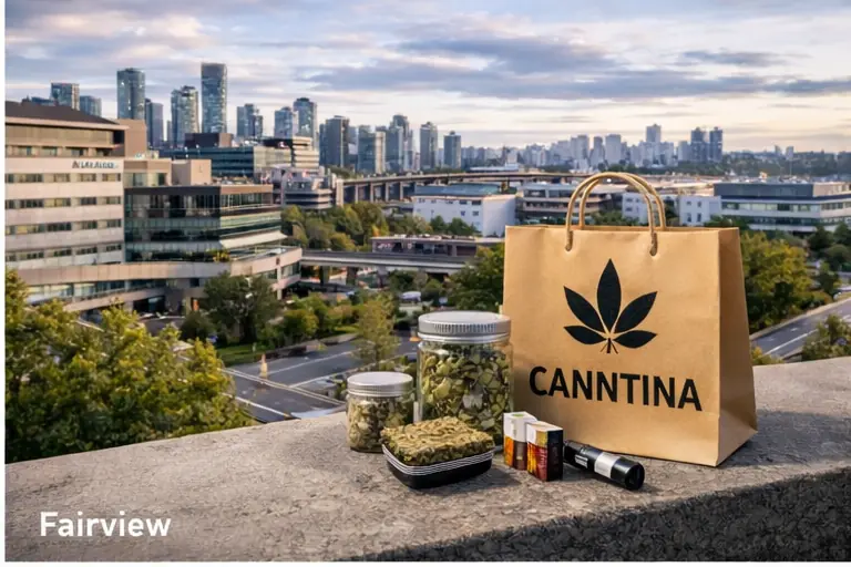 Cannabis delivery in Fairview Vancouver near Cambie Street from Canntina Cannabis