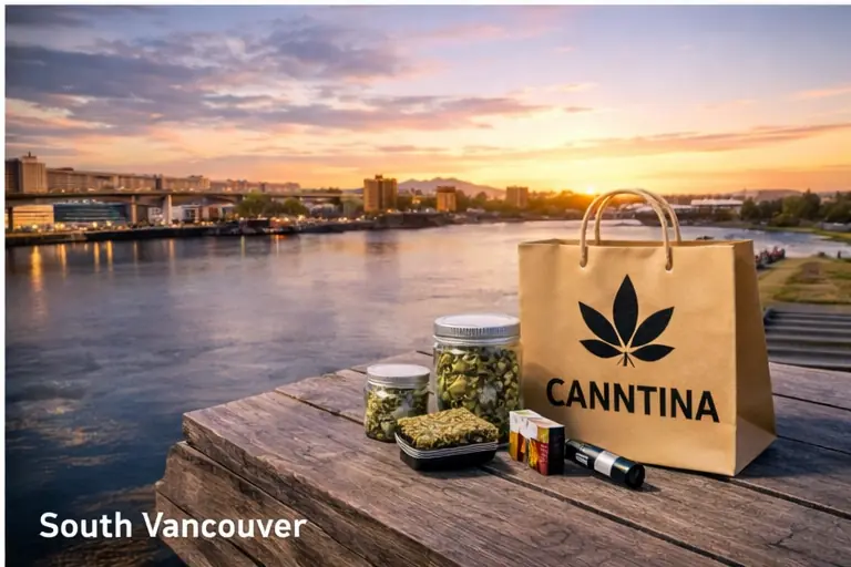 Cannabis delivery in South Vancouver near Marine Drive from Canntina Cannabis