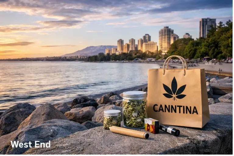 Weed delivery in West End Vancouver near English Bay from Canntina Cannabis